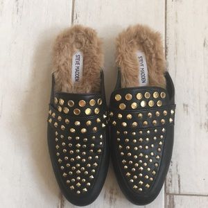 steve madden fur lined mules
